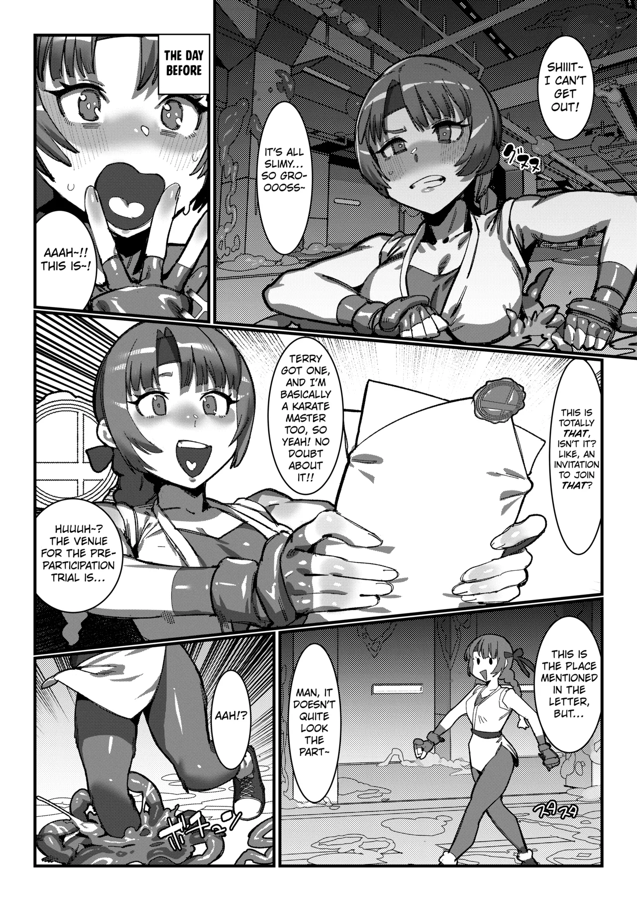 Yuri and Mai from KOF fall into a  tentacle trap disguised as the floor [English] [Kuraudo]