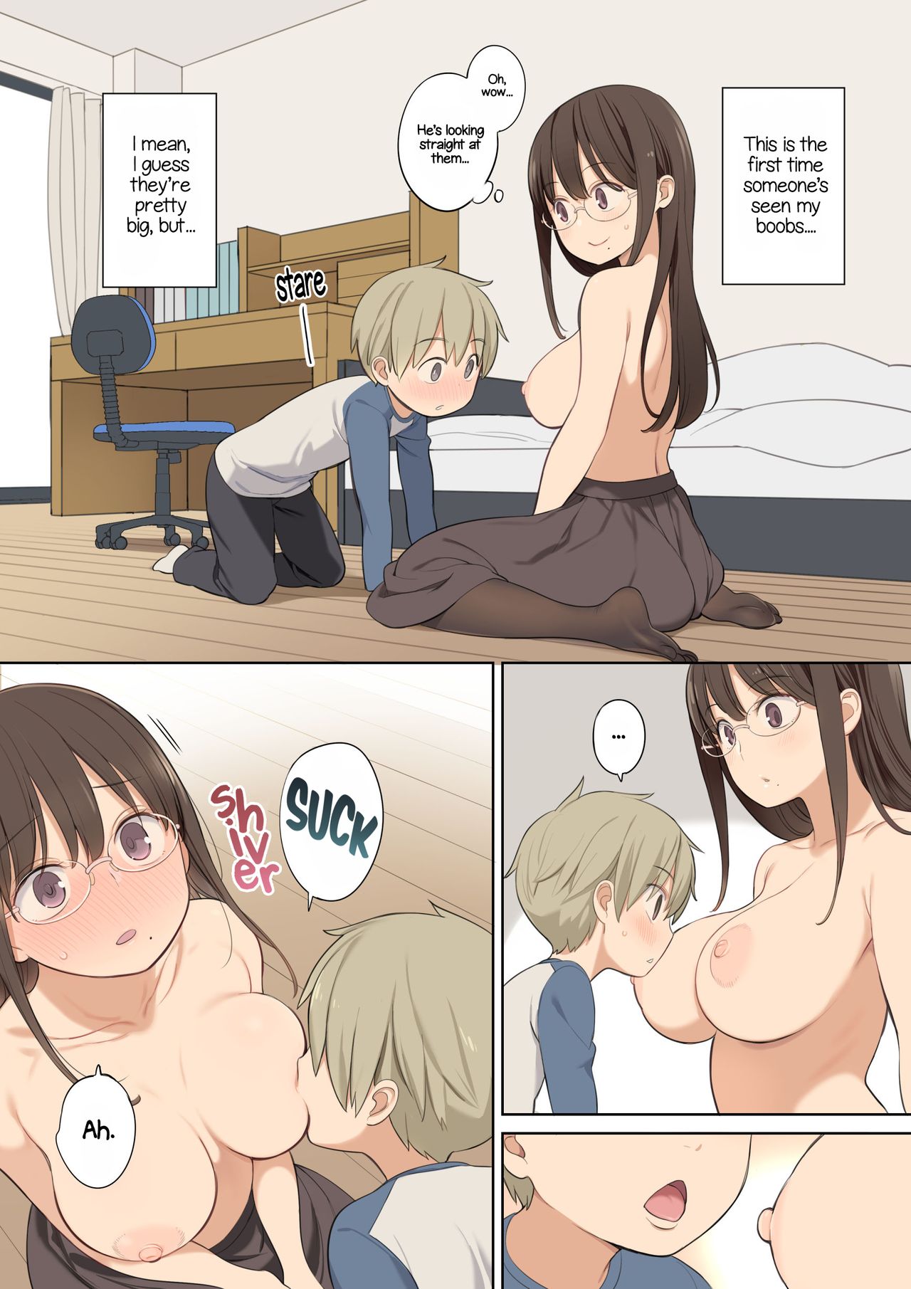 Oppai o Sawarasete Kureru Katei Kyoushi no Onee-san no Hanashi Botsu Page | A Story About a Female Tutor Who Has You Touch Her Breasts (unpublished pages) [English] [Rotoscopic]