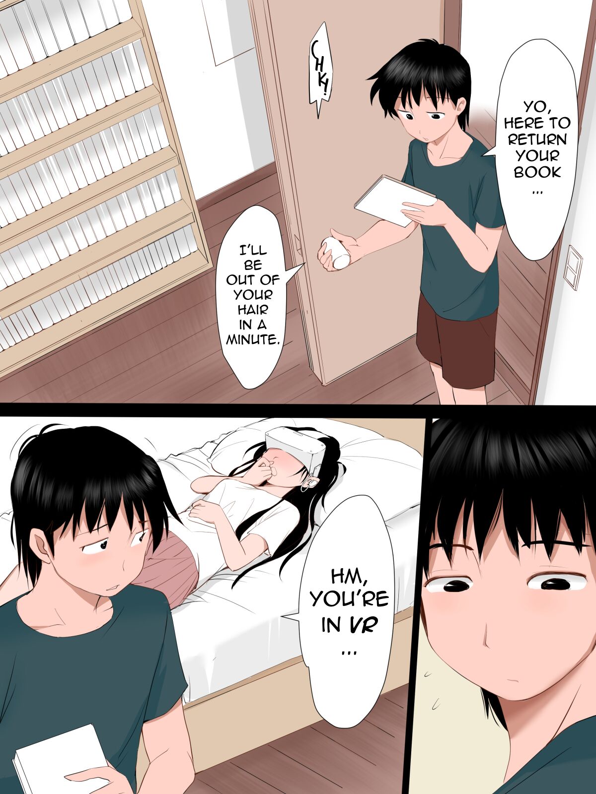Heya ni Ani ga Iru Koto o Shirazu VR Onanie o Suru Imouto no Ohanashi | This Little Sister Fapping in VR is Oblivious to Her Big Brother's Arrival [English] [incogna777]