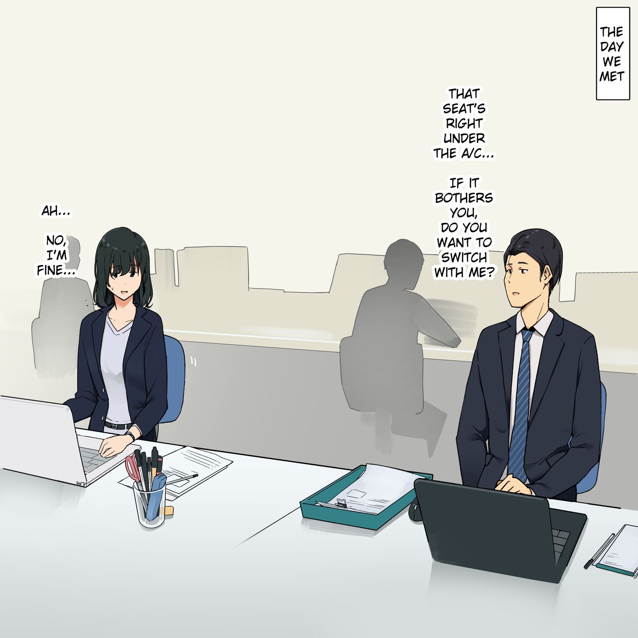 Hitomishiri Douryou Joshi to Micchaku Sex Suru Ohanashi [English] [Erozbischof]