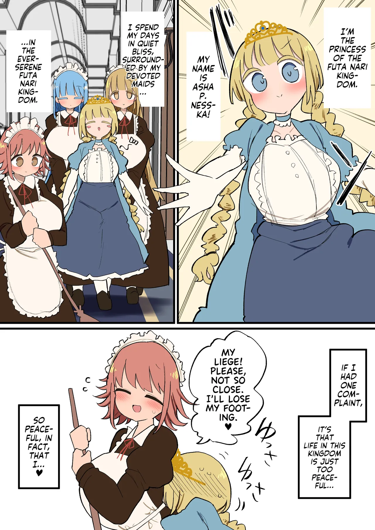 Futanari Oujo-sama no Seiyoku Hassan Maid Harem Sex [English] [Team Rabu2]