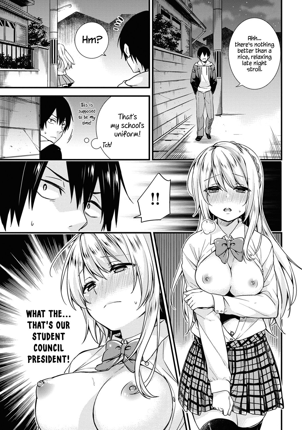Gakuen no Ojou-sama ga Roshutsukyou no Dohentai datta Hanashi | The Academy Princess is Actually a Perverted Exhibitionist Ch. 1 [English] [LWB+RL]
