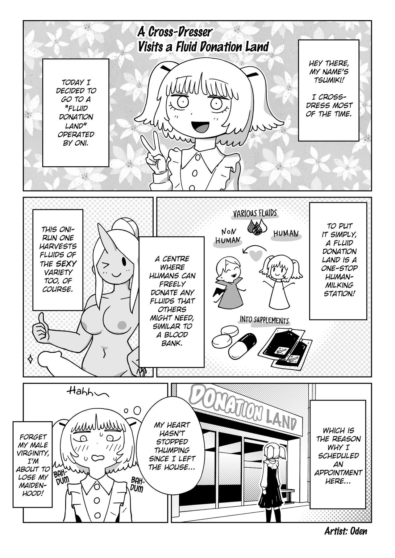 Josoudanshi ga Keneki Land e Itta Hanashi | A Cross-Dresser Visits a Fluid Donation Land