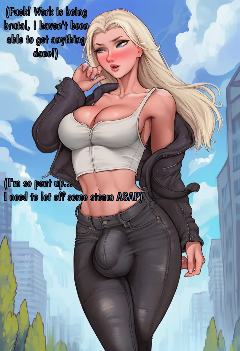 Futa x Femboy Blowing off steam [AI Generated]